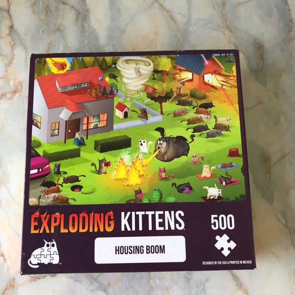 Exploding Kittens 500 Piece Puzzle Bundle of 4 - Picture 8 of 16